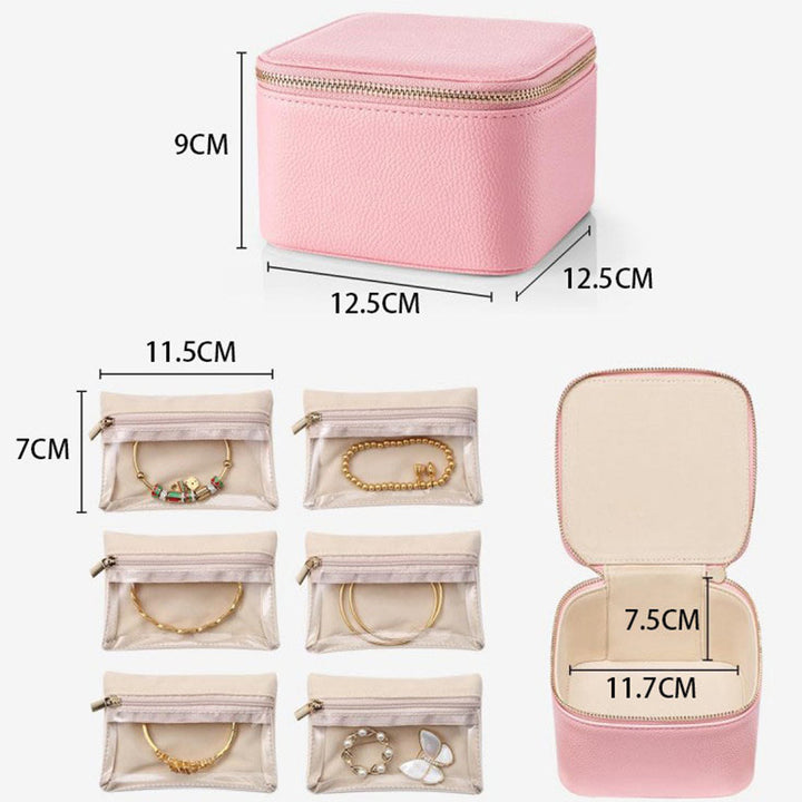 Cosmetic organizer handbag with transparent compartments Bowlift