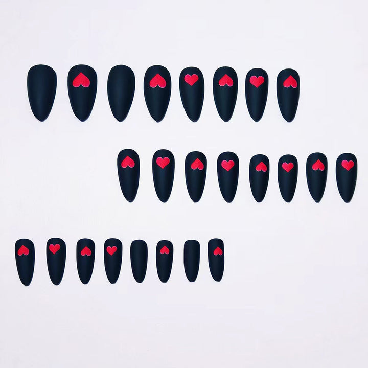 Artificial nails with romantic heart design Bowlift