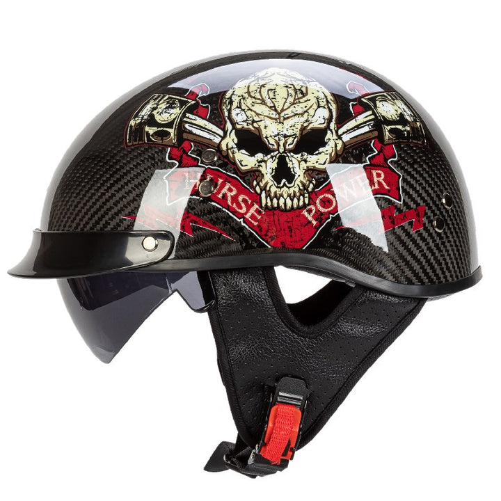 Stylish Graphic Skull Motorcycle Helmet Bowlift