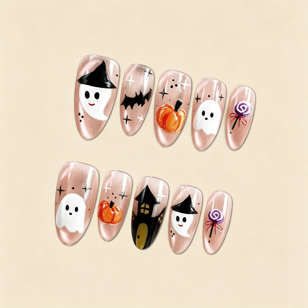 Creative Halloween Art Nail Set Bowlift