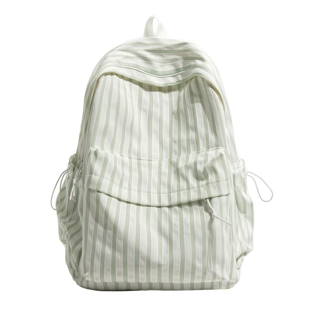 Backpack with Striped Design and Practical Side Pockets Bowlift