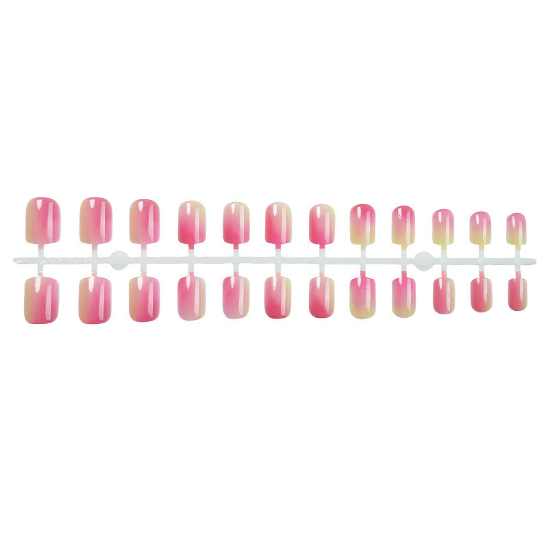 Artificial nail set with elegant ombre design and high-gloss finish Bowlift