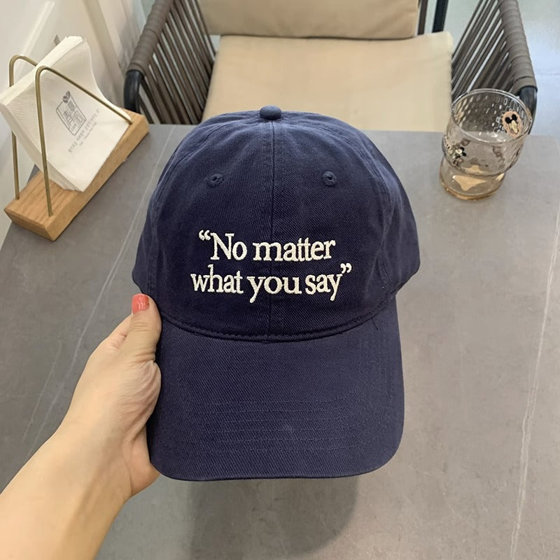 Women's Embroidered Motivational Phrase Baseball Cap Bowlift