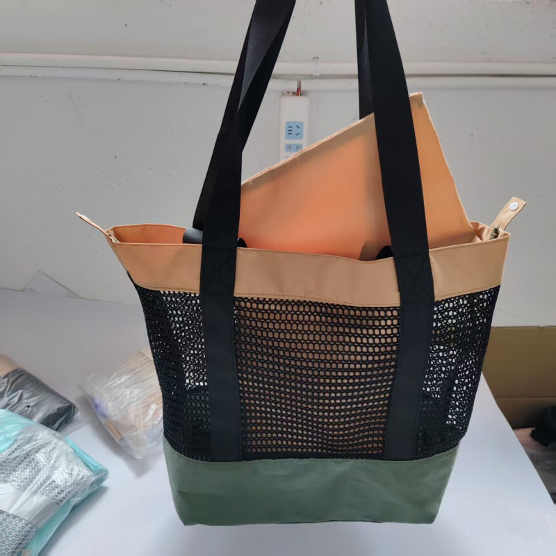 Spacious mesh tote bag with insulated inner compartment Bowlift