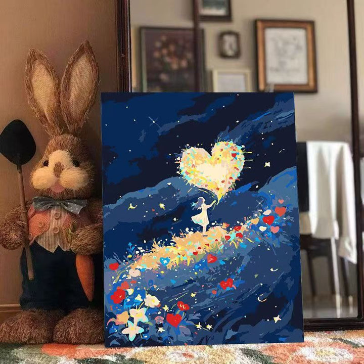 Artistic Heart-Themed Canvas Artwork Bowlift