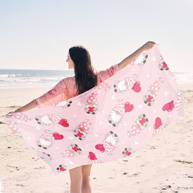 Beach towel with elegant jellyfish pattern Bowlift