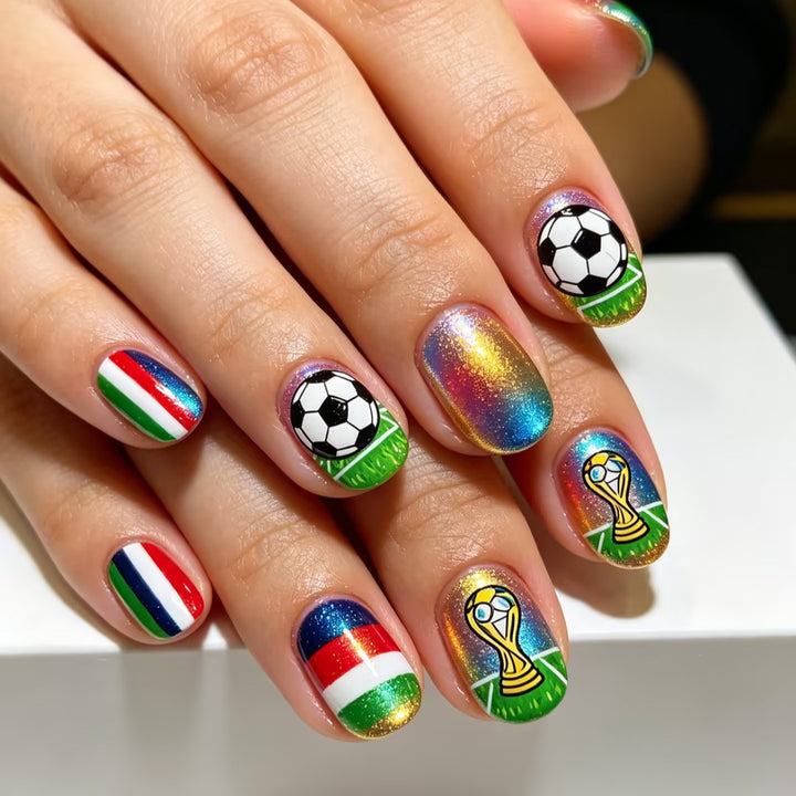 Sporty Football Nail Art Bowlift