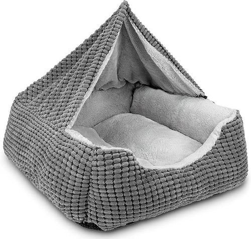 Plush Triangle Hideaway Dog Bed