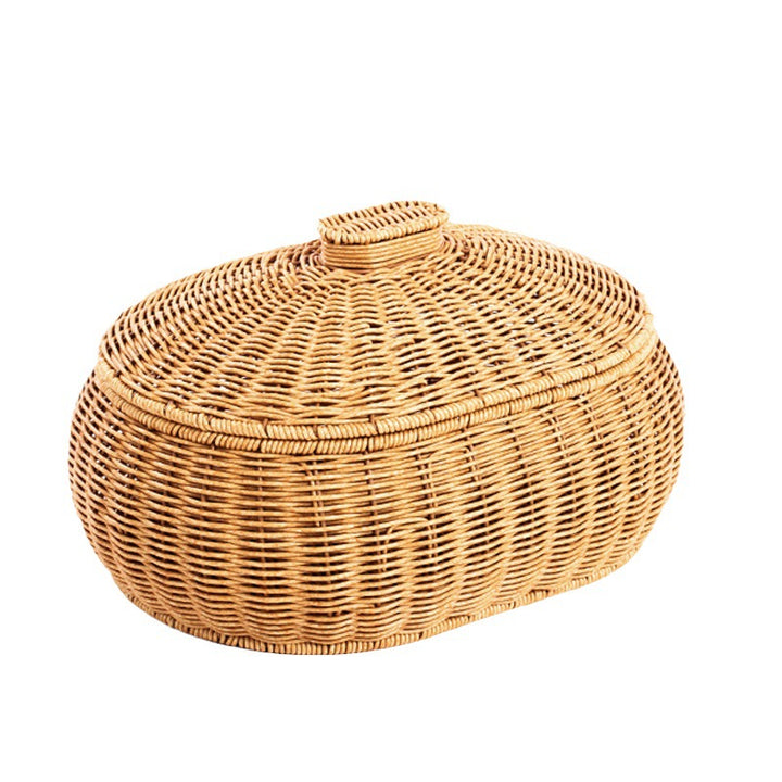 Woven Storage Container with Lid Bowlift