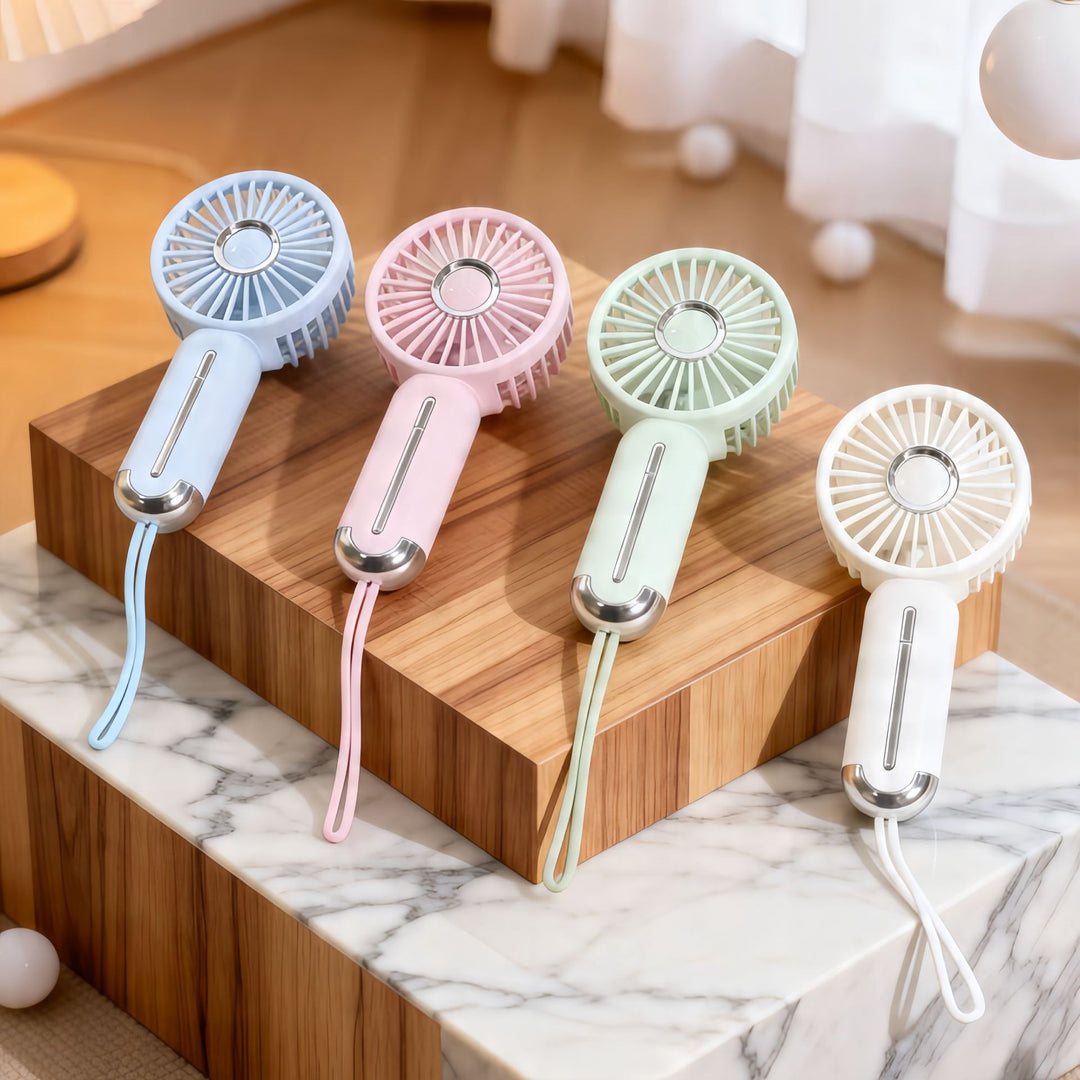 Women Portable Mini Hand Fan with USB Charging Function and Ergonomic Handle Bowlift