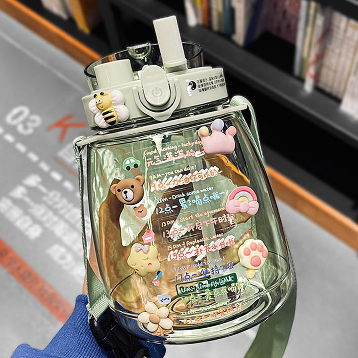 Ladies Playful Water Bottle with Animal Design Bowlift