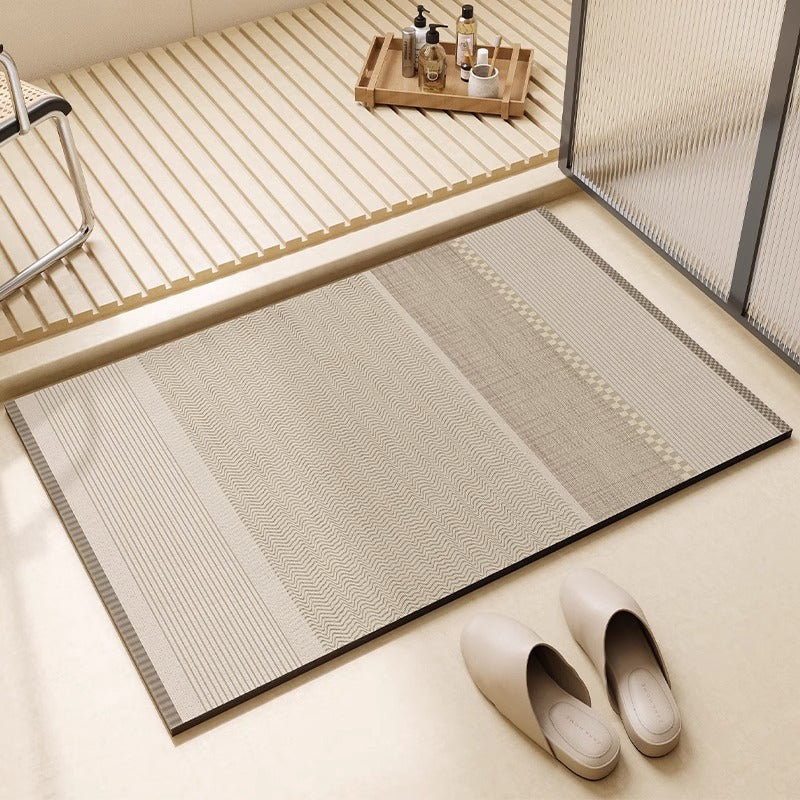Geometric Design Bath Rug Bowlift