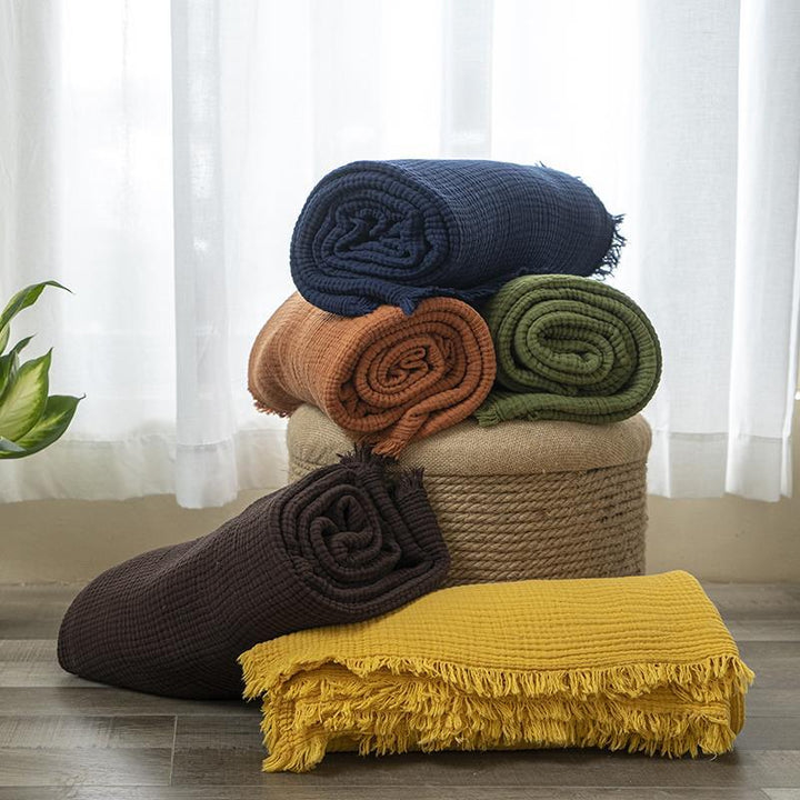 Women's cozy waffle textured blanket Bowlift