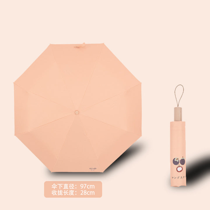 Women's Foldable Travel Umbrella with UV Protection Bowlift