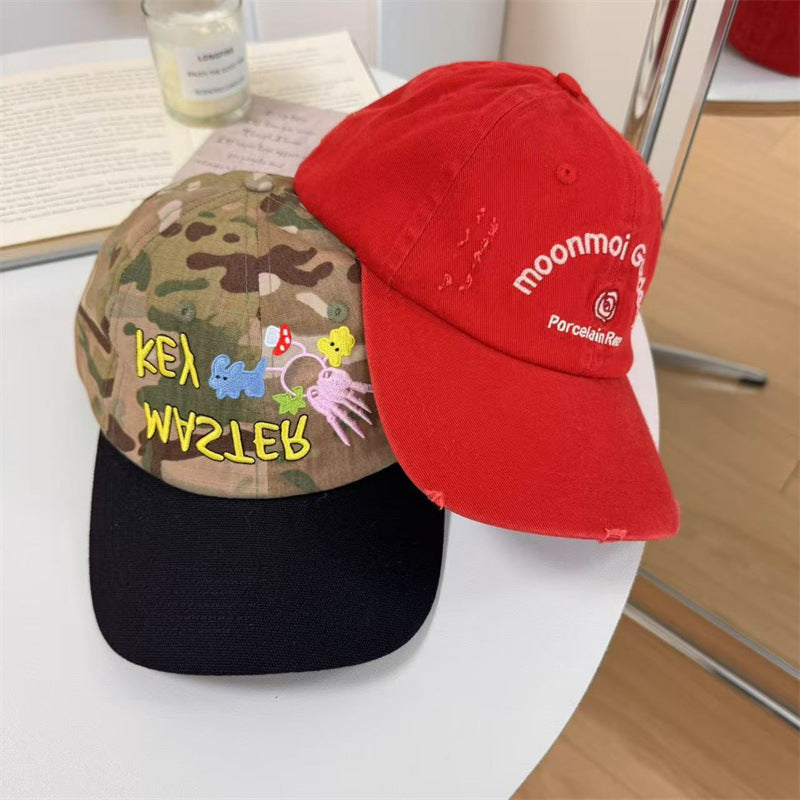 Men's Vintage-Inspired Distressed Baseball Cap Bowlift