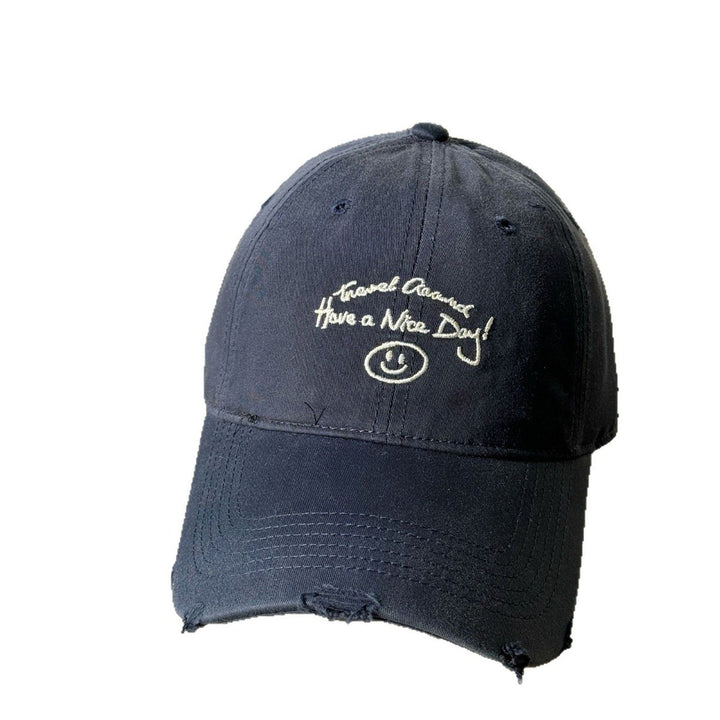 Women's Distressed Cotton Baseball Cap Bowlift 1784270914