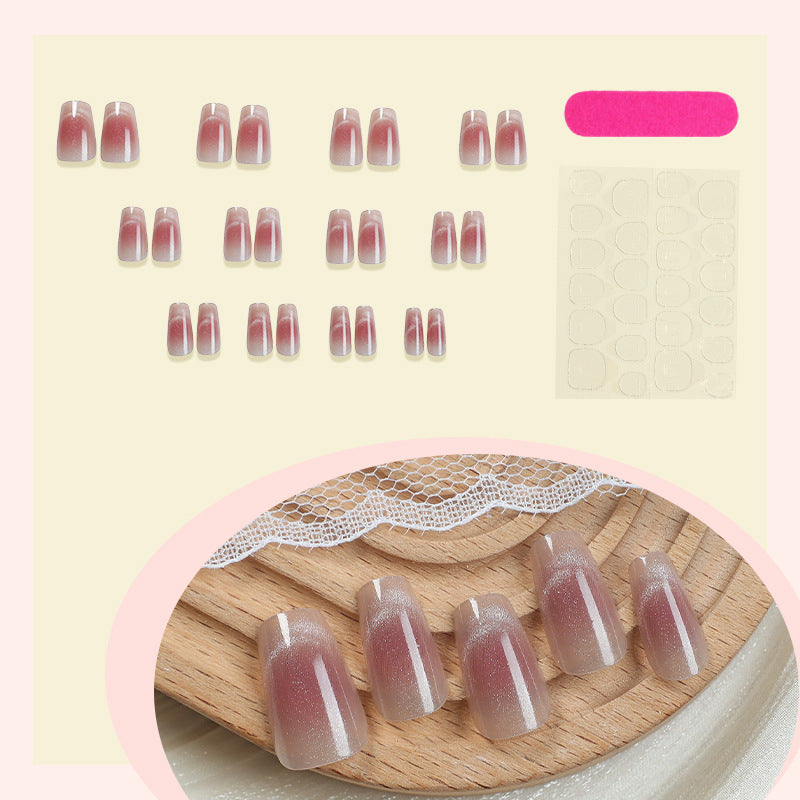 Artificial Nail Set with Elegant Ombre Effects Bowlift