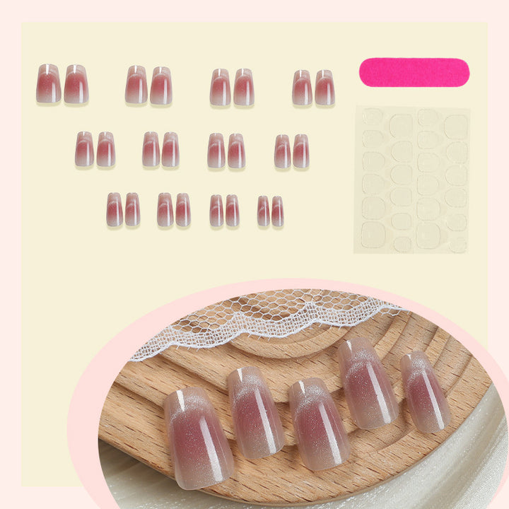 Artificial Nail Set with Elegant Ombre Effects Bowlift