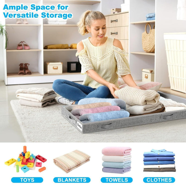 Under-Bed Storage Organizer with Zipper Closure