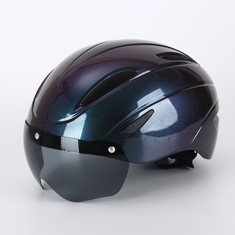 Cycling Helmet with Built-in Visor Bowlift