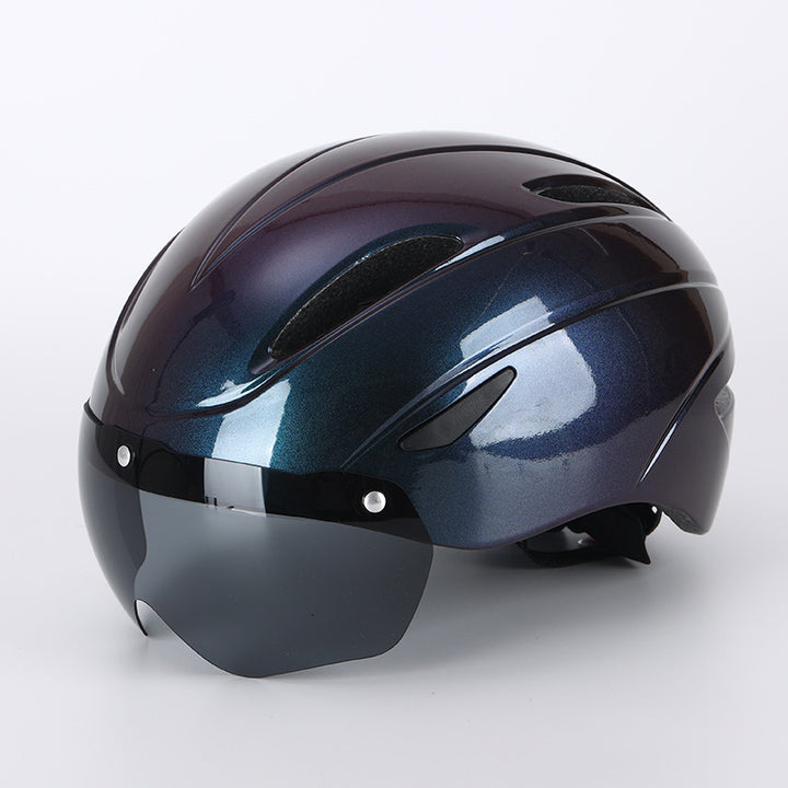 Cycling Helmet with Built-in Visor Bowlift