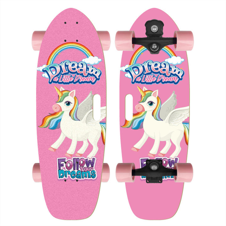 Skateboard with Custom Cartoon Design Bowlift