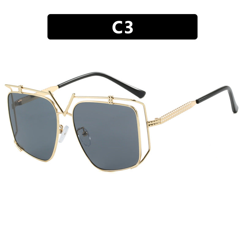 Women's futuristic oversized sunglasses with unique geometric frame Bowlift