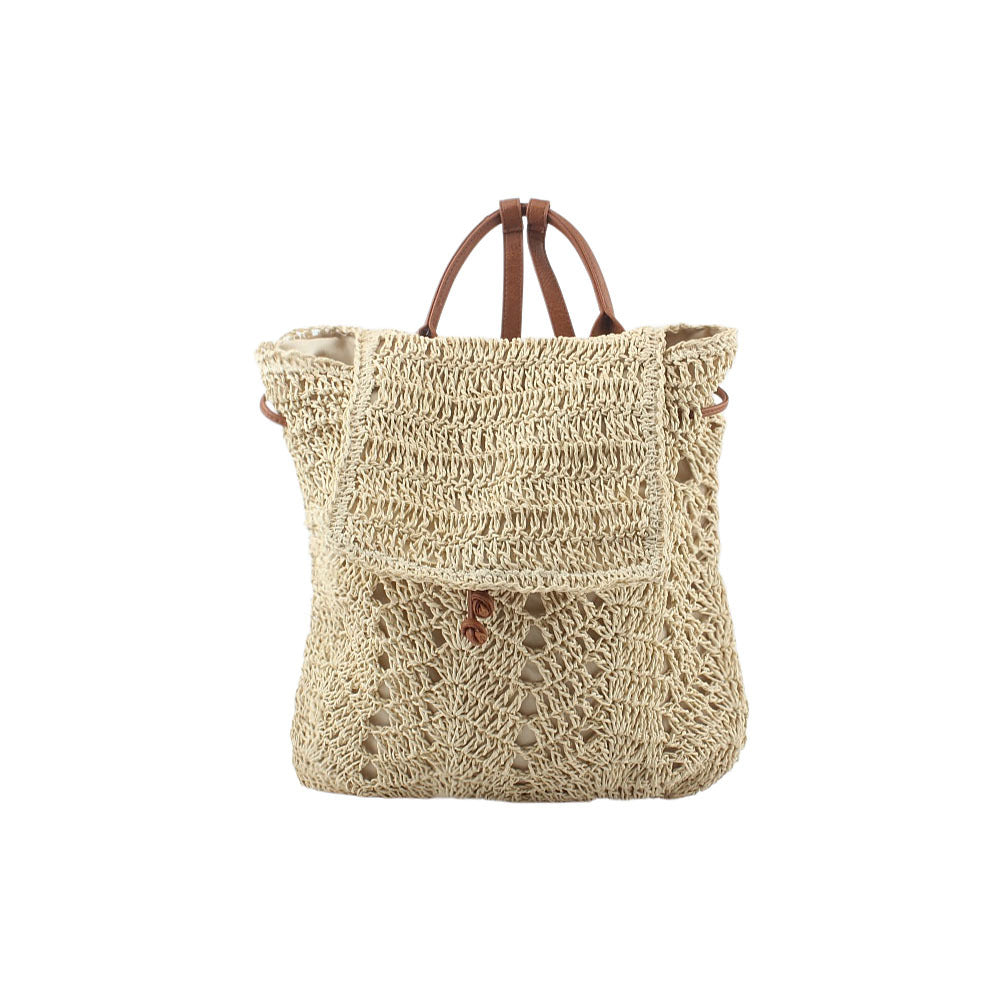 Trendy Macrame Backpack Bag Bowlift