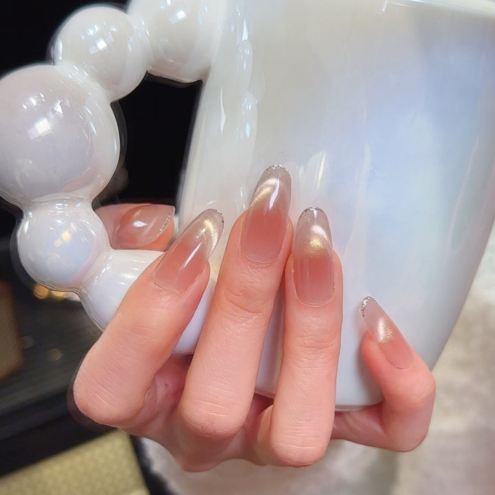 Glossy Ombre Press-On Nails Bowlift