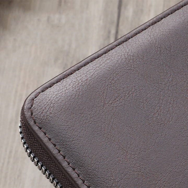 Compact Zip Leather Wallet Bowlift