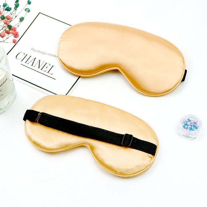 Unisex nan luxurious silk sleep mask with contoured eye cavity and adjustable elastic band Bowlift