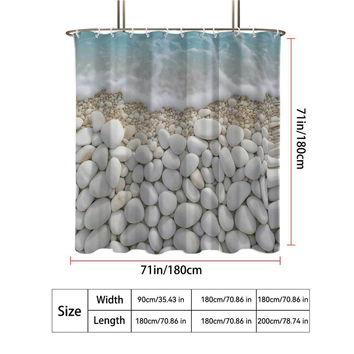 Coastal-Inspired Artistic Shower Curtain Bowlift