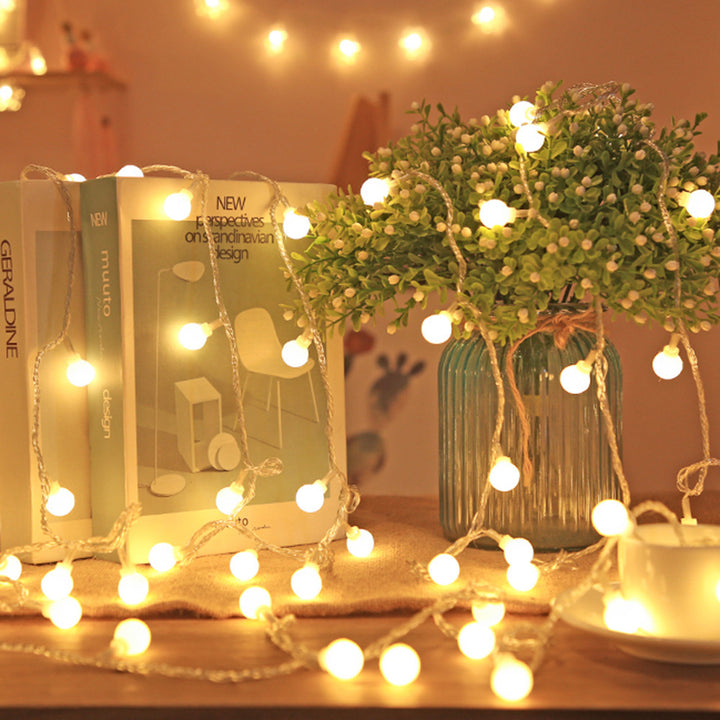 Outdoor Solar Star And Globe String Lights With Waterproof Copper Wire Bowlift