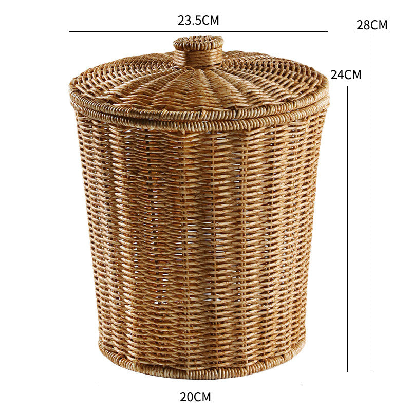 Unisex Round Laundry Storage with Sturdy Woven Bowlift
