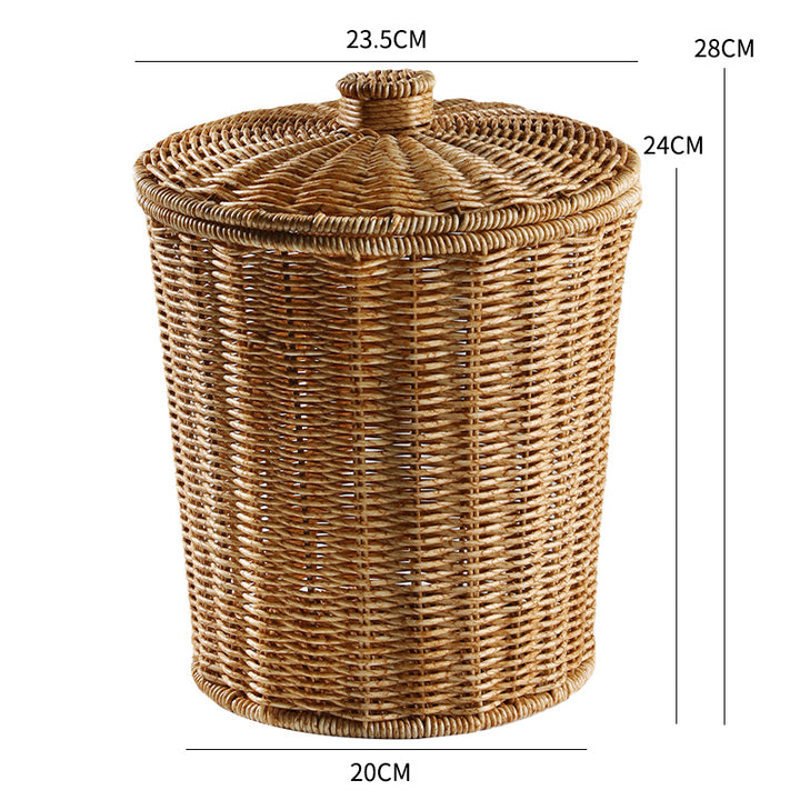 Unisex Round Laundry Storage with Sturdy Woven Bowlift