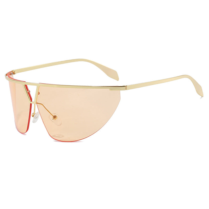 Women's futuristic sunglasses with protective metal frame Bowlift