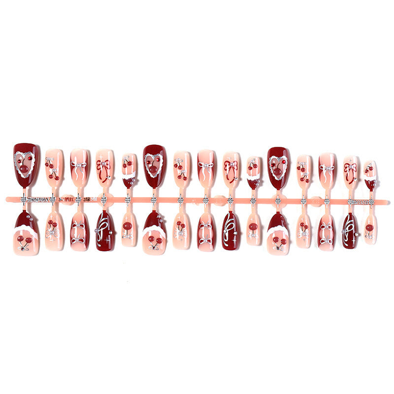 Creative nail art set with romantic heart and bow motifs Bowlift