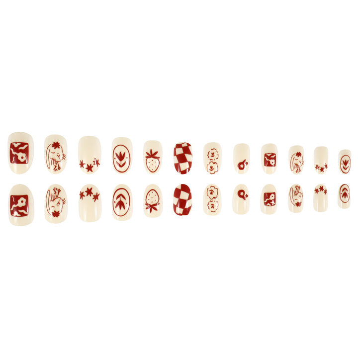 Artistic Themed Press-On Nail Set Bowlift
