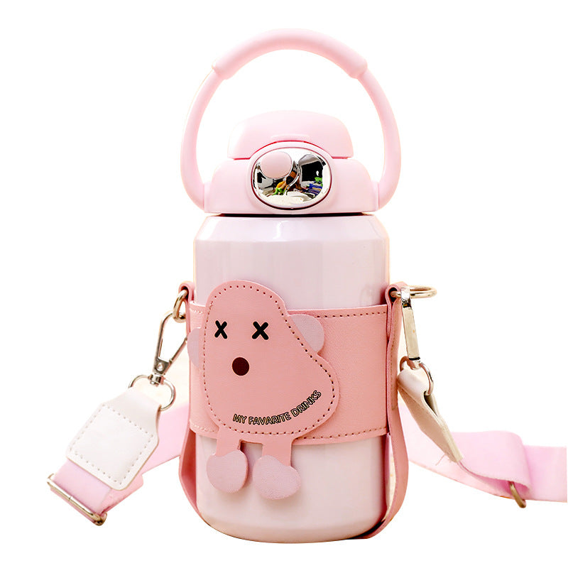 Women's Insulated Drinking Bottle with Practical Carrying System and Cute Design Bowlift