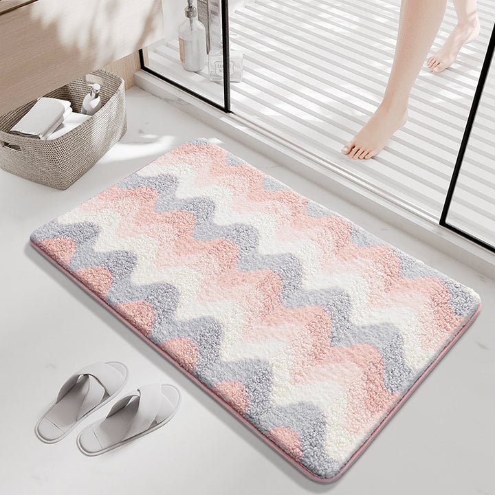 Zigzag Pattern Bath Mat