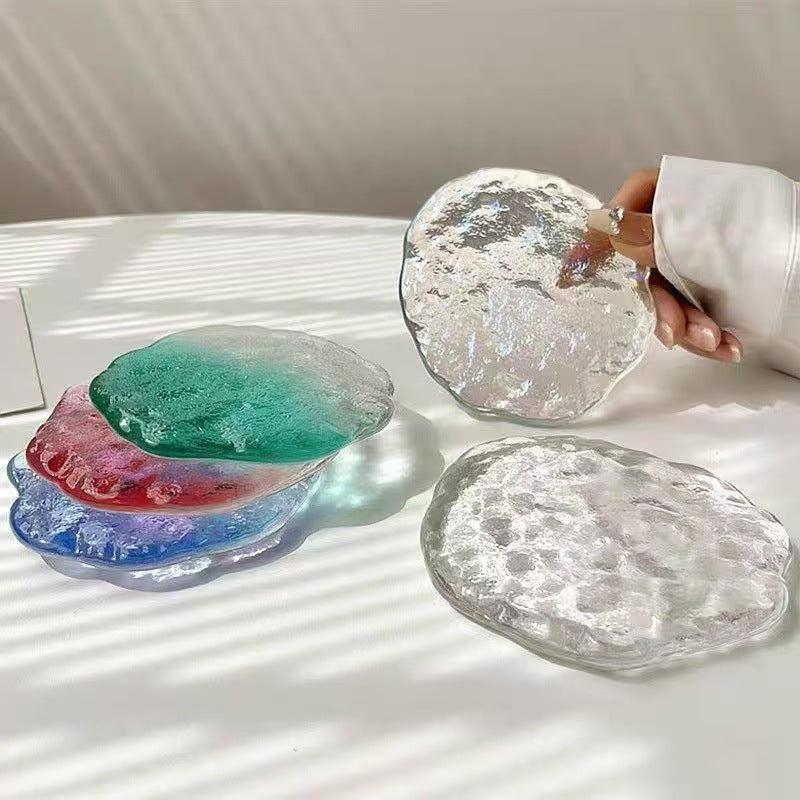 Handcrafted Irregular Edge Resin Glass Coaster and Trinket Dish Bowlift