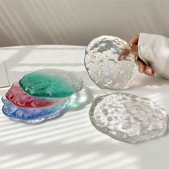 Handcrafted Irregular Edge Resin Glass Coaster and Trinket Dish Bowlift