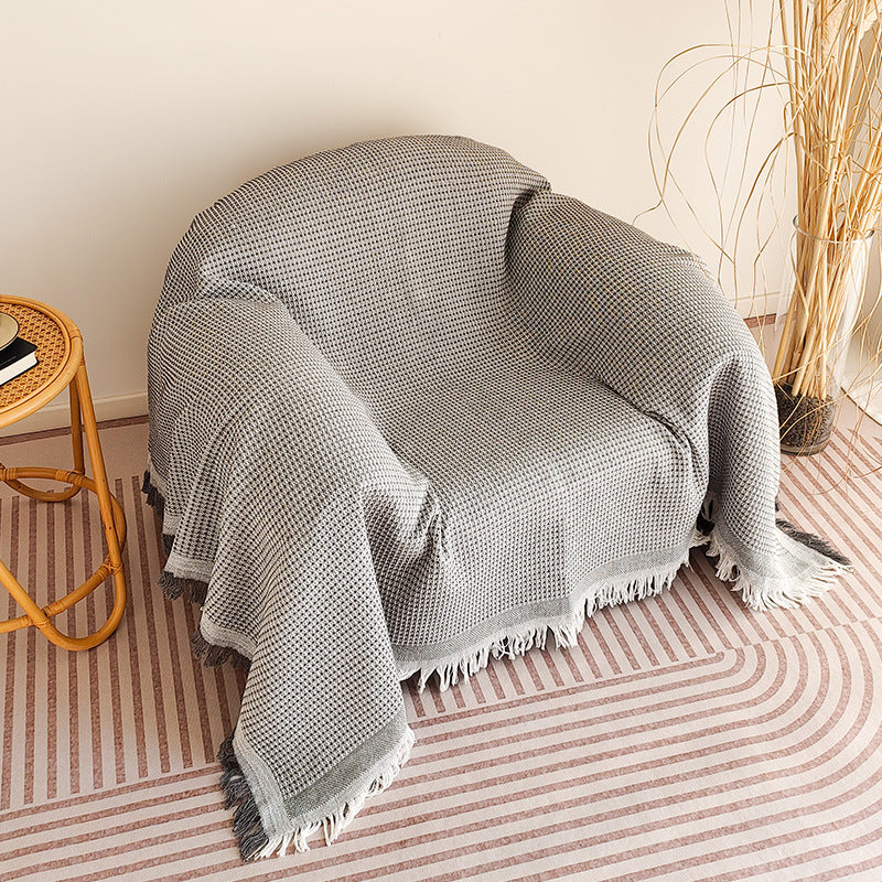 Cozy Waffle Weave Throw Blanket