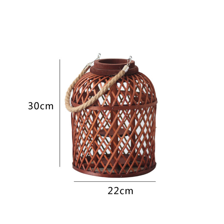 Decorative lantern made of braided material Bowlift