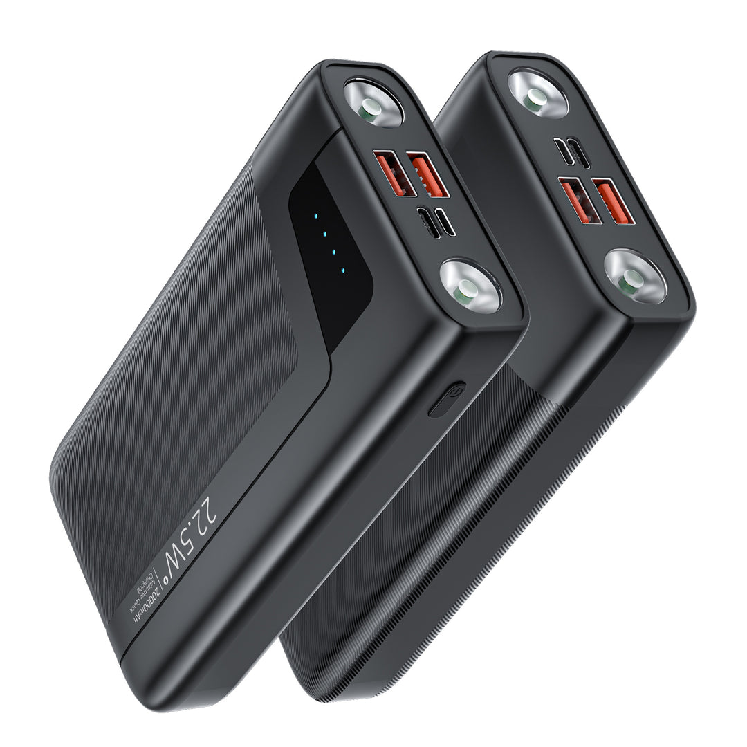 Powerful power bank with integrated LED lighting and fast charging function Bowlift