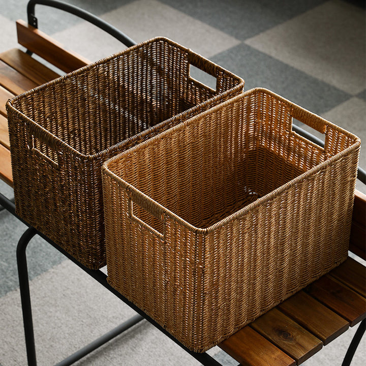 Rectangular Woven Storage Bin Bowlift