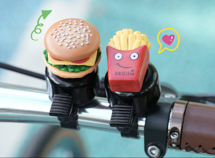 novelty handlebar bicycle bell with silicone popcorn topper and universal clamp Bowlift