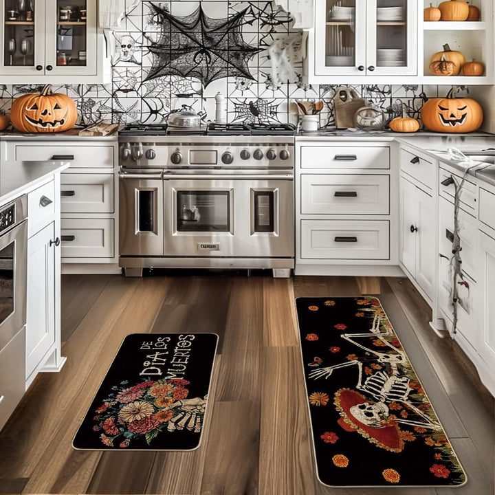 Vibrant Day of the Dead Decorative Rug