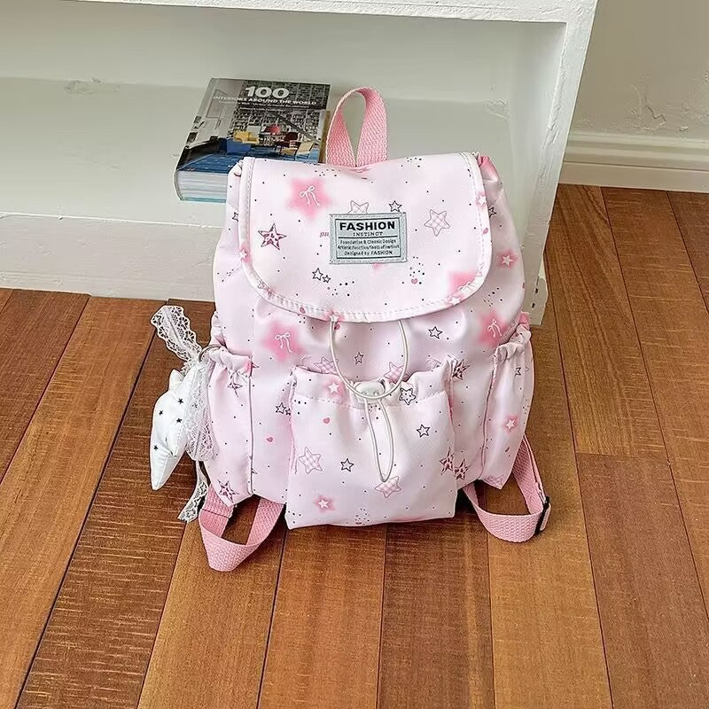 Stylish Star-Printed Backpack