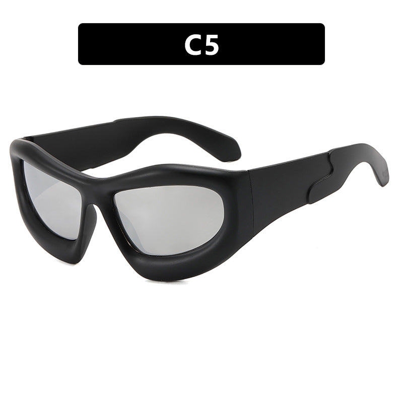 Women's sporty sunglasses with protective UV filter and thick frame Bowlift